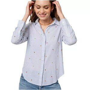 Rails | Taylor Citrus Embroidered Striped Button Down | M